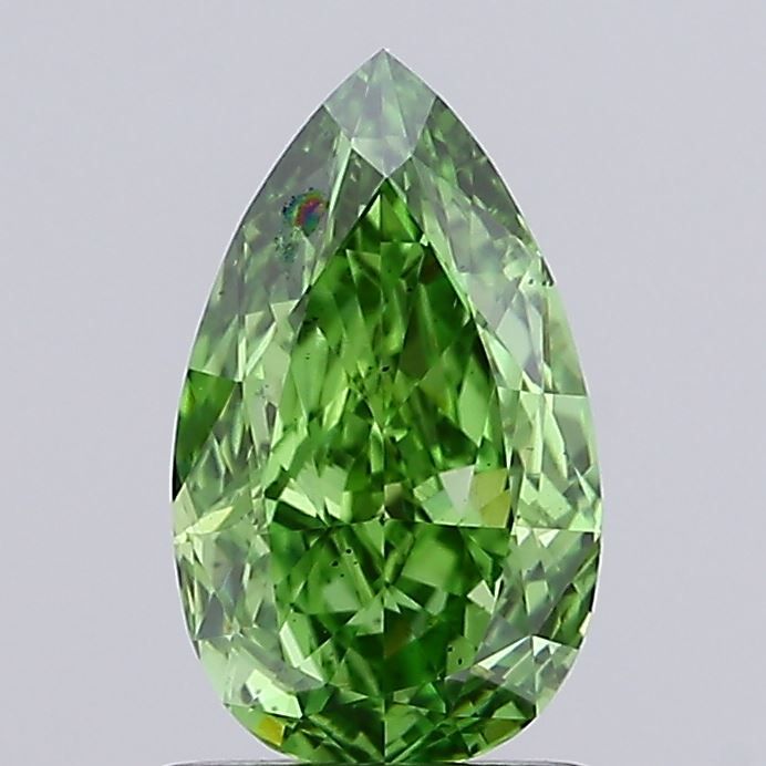 1.02 CT Fancy Vivid Green PEAR