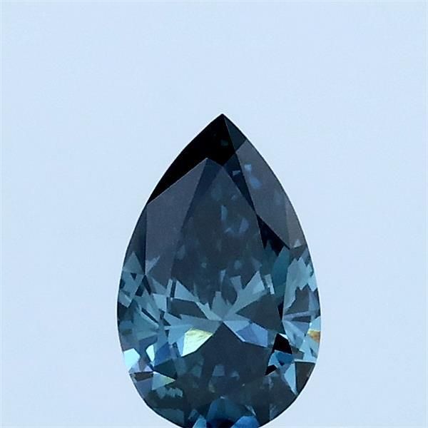 0.37 CT Fancy Deep Greenish Blue PEAR
