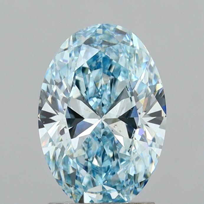 2.06 CT Fancy Vivid Blue OVAL
