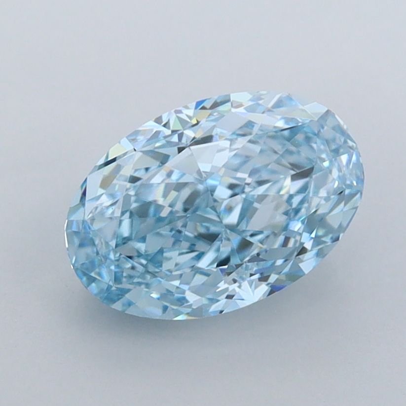 1.67 CT Fancy Vivid Blue OVAL