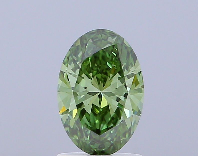 1.01 CT Fancy Vivid Green OVAL