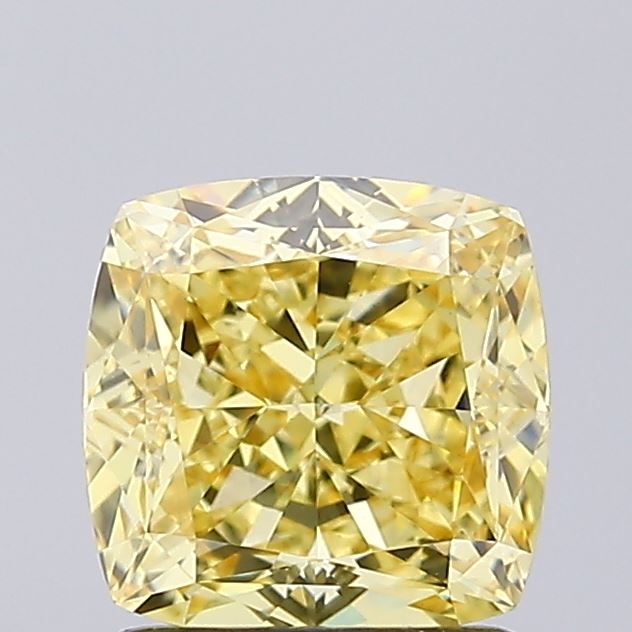 1.54 CT Fancy Intense Yellow CUSHION MODIFIED