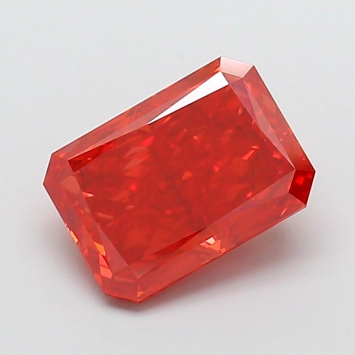 4.07 carat fancy vivid  red VS2 EX Cut IGI radiant diamond
