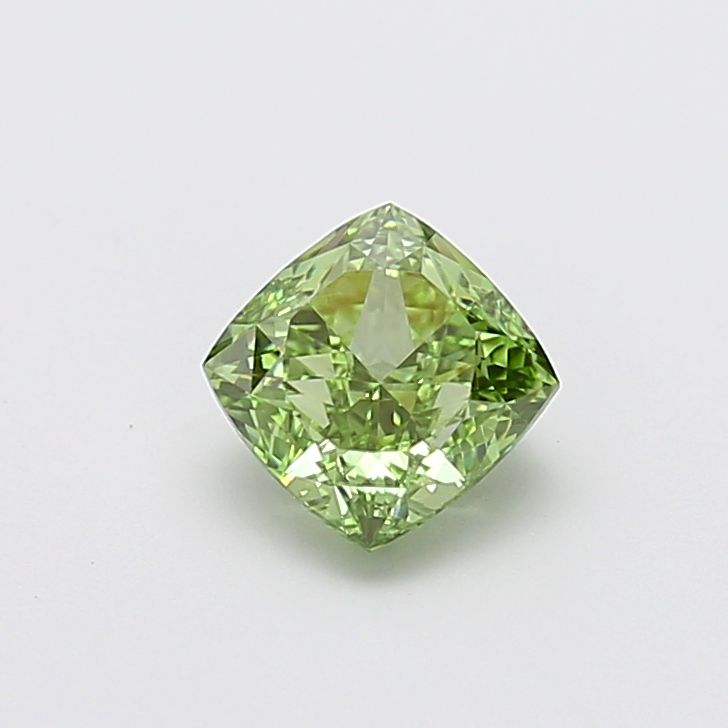 1.56 CT Fancy Vivid Green CUSHION MODIFIED