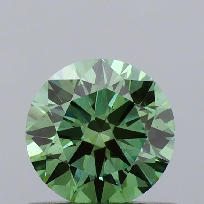 0.54 CT Fancy Vivid Green ROUND