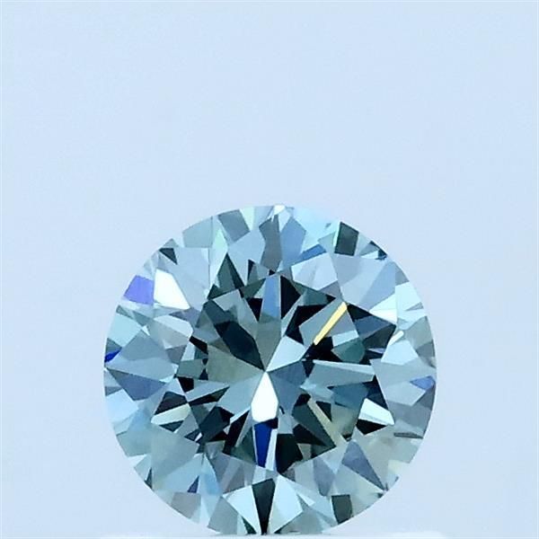 0.55 CT Fancy Intense Blueish Green ROUND