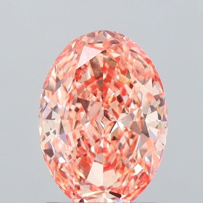 1.91 CT Fancy Intense Orangey Pink OVAL