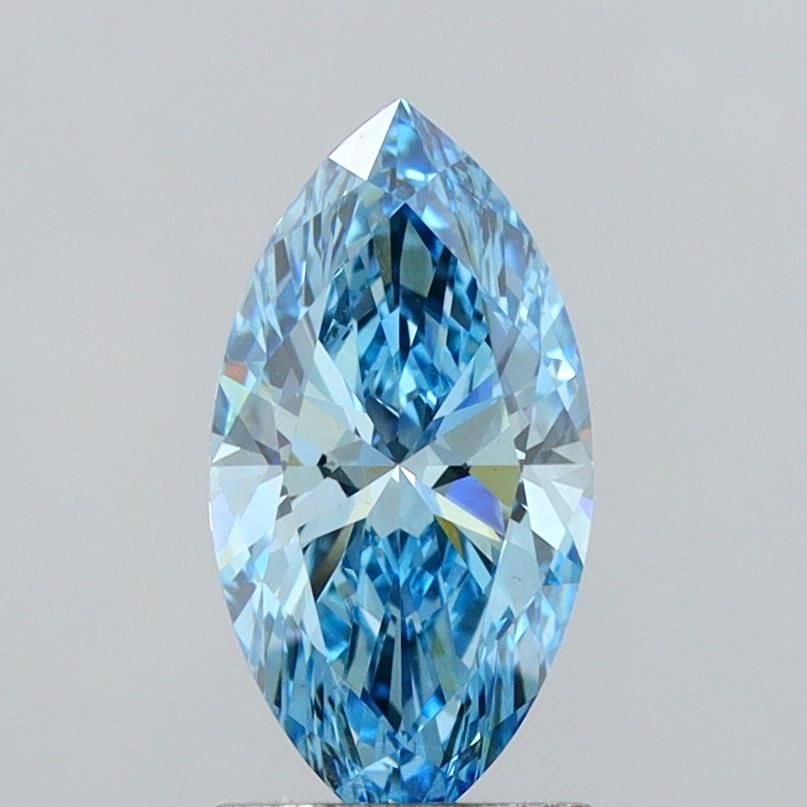 1.53 CT Fancy Vivid Blue MARQUISE