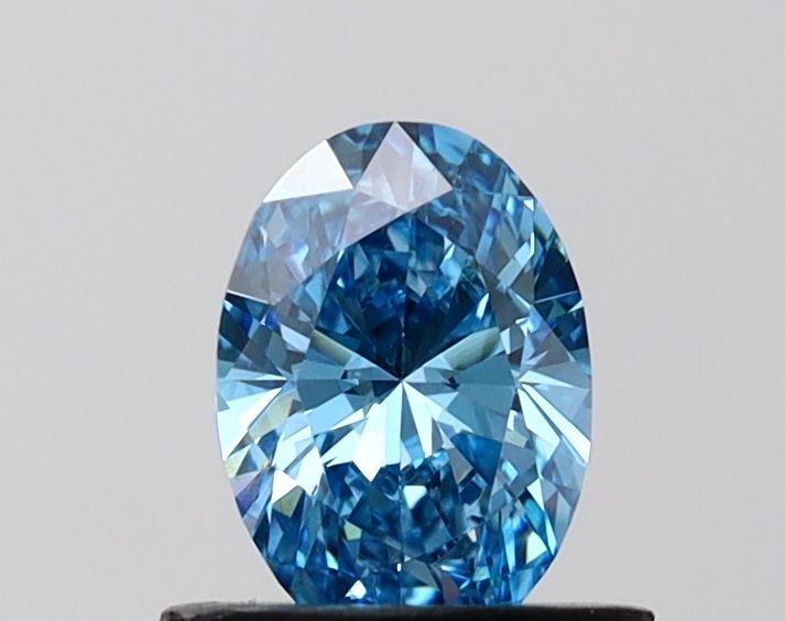 0.72 CT Fancy Vivid Blue OVAL