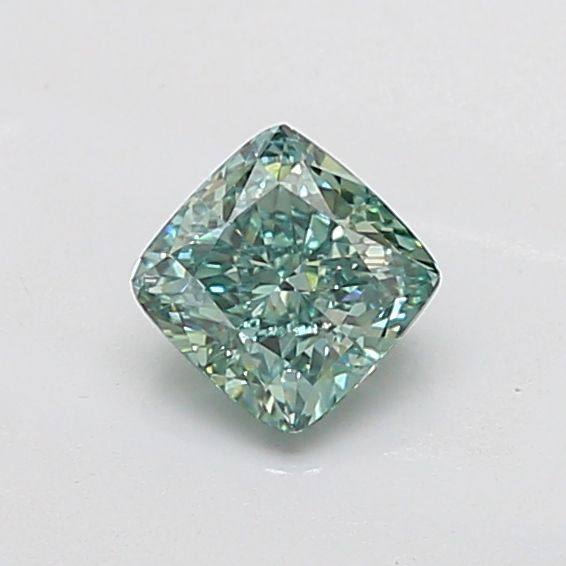 1.07 CT Fancy Vivid Green CUSHION MODIFIED
