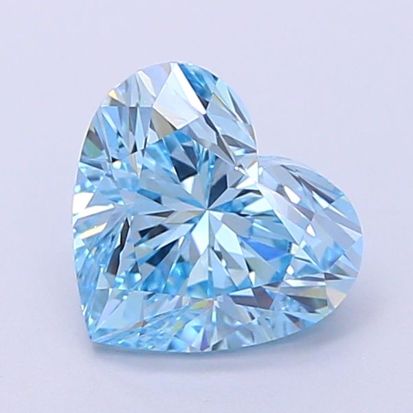 1.61 CT Fancy Vivid Blue HEART