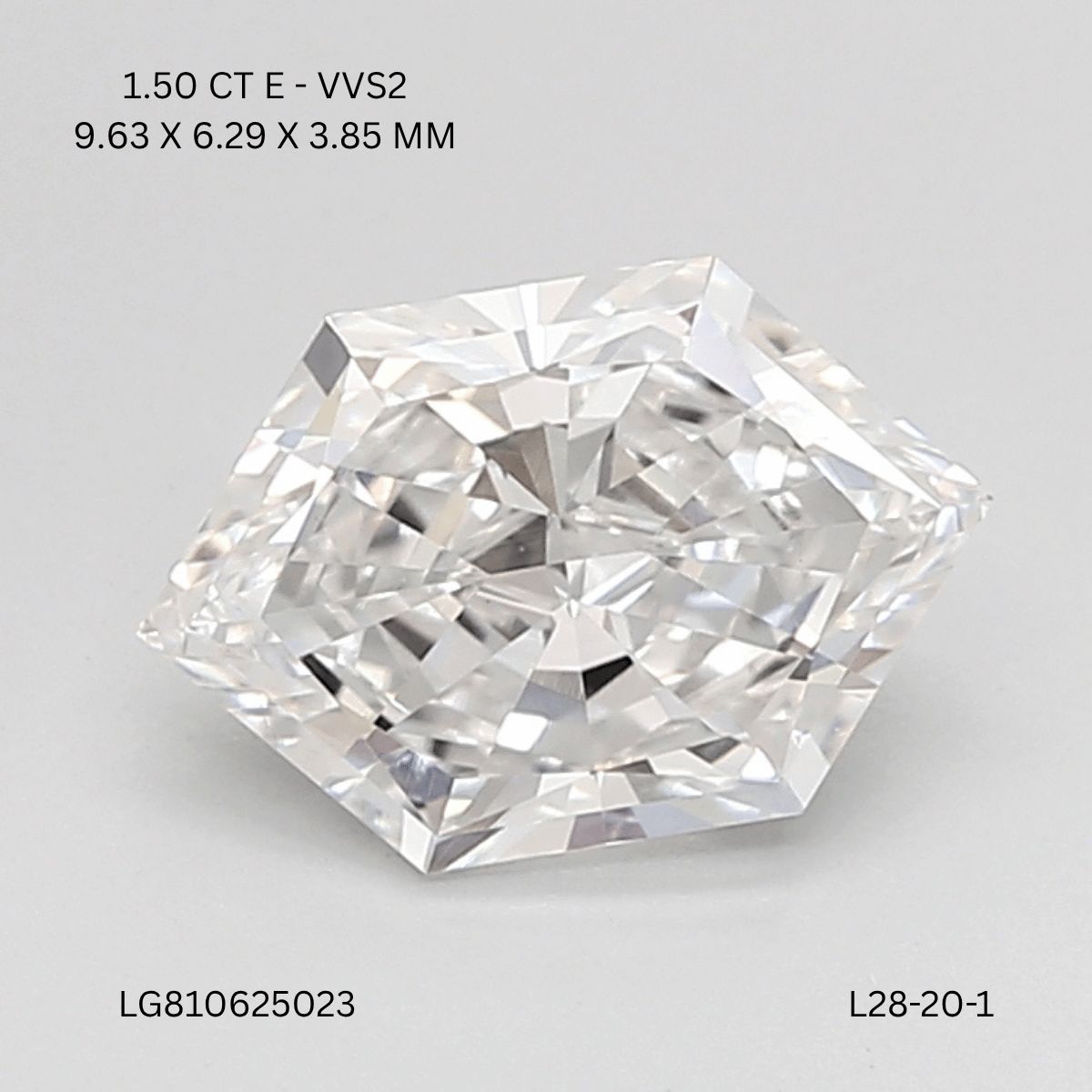 1.5 ct lab-grown Hexagonal Diamond