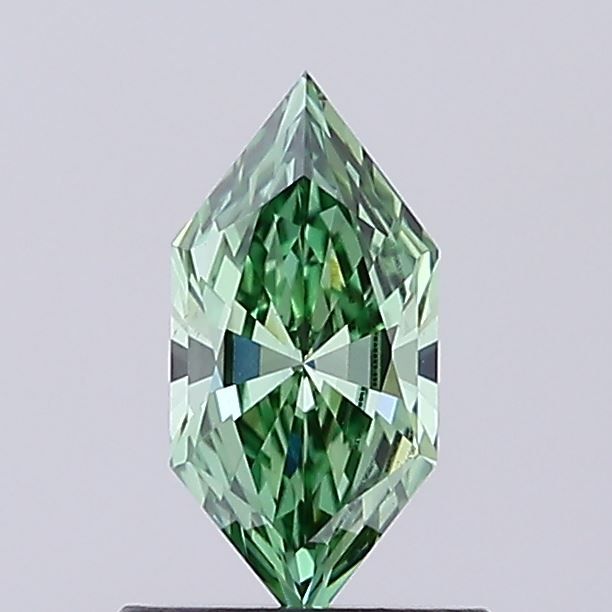 0.63 CT Fancy Vivid Green HEXAGONAL
