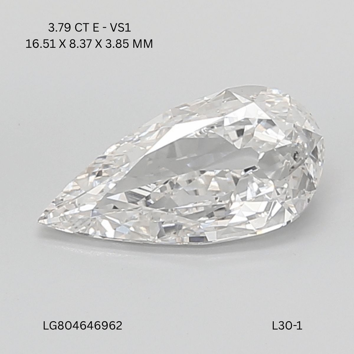 3.79 ct. pear Lab Grown Diamond front image