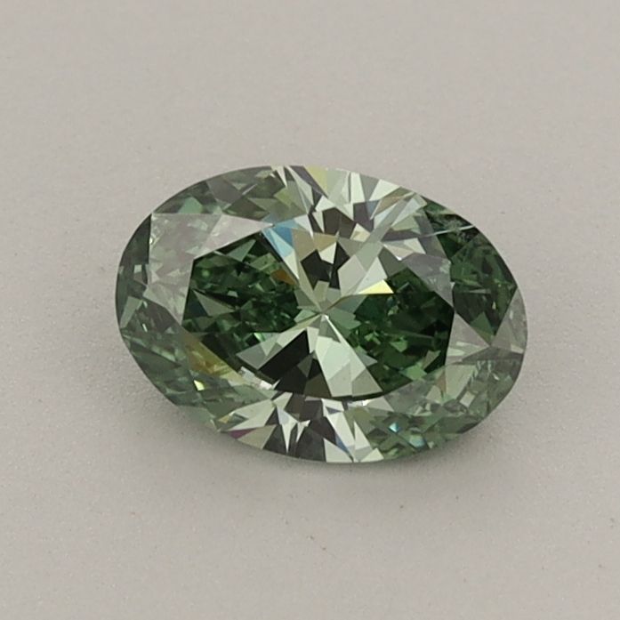 0.53 CT Fancy Vivid Green OVAL