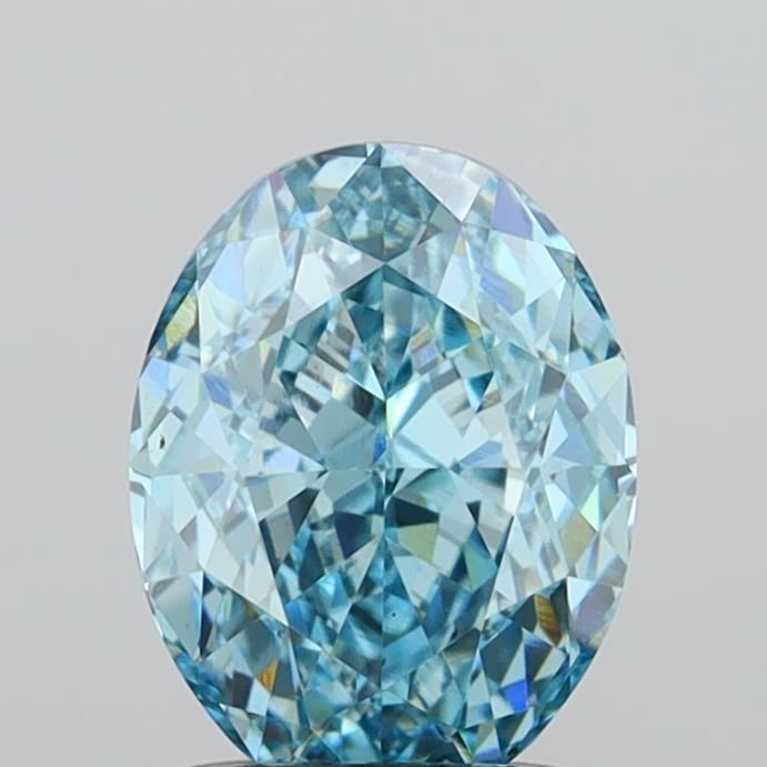 1.51 CT Fancy Vivid Blue OVAL