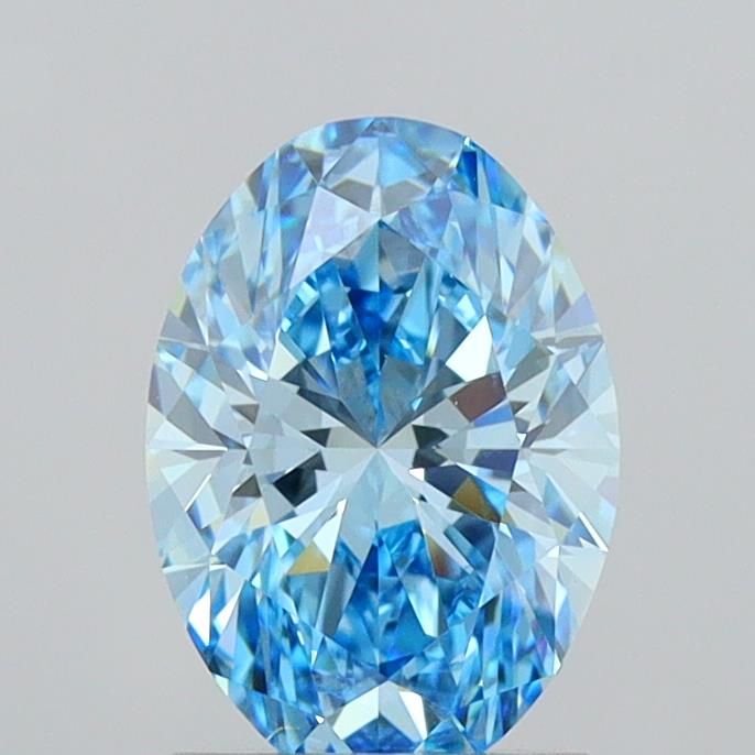 1.7 CT Fancy Vivid Blue OVAL