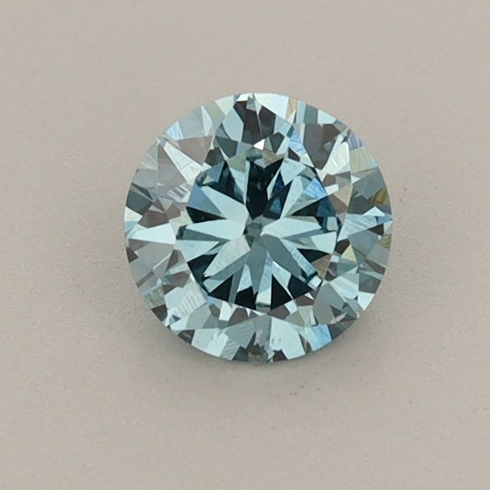 0.53 CT Fancy Vivid Greenish Blue ROUND