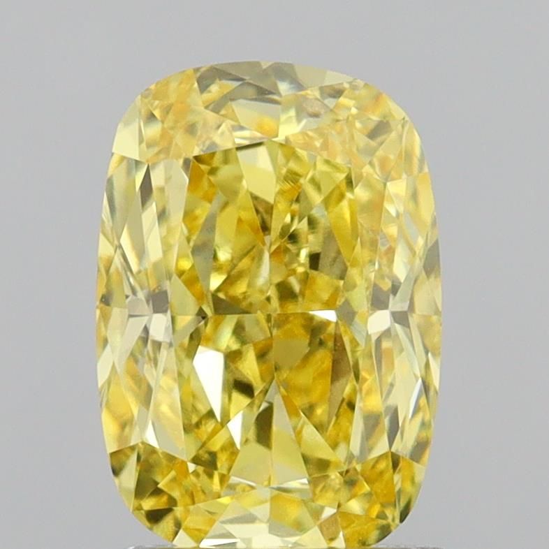 1.59 CT Fancy Intense Yellow CUSHION MODIFIED