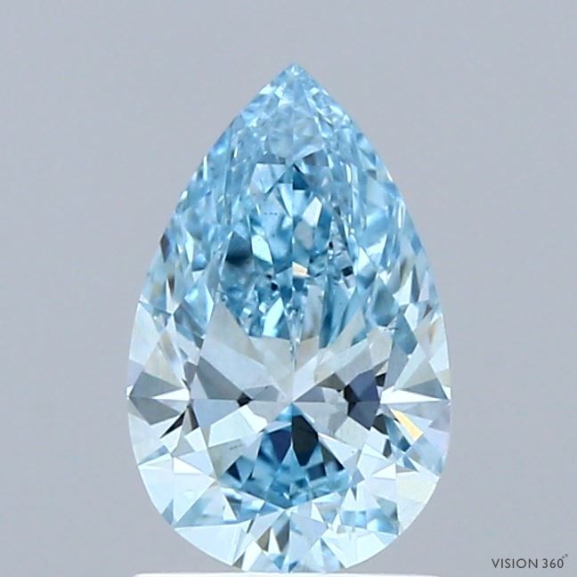 1.01 CT Fancy Vivid Blue PEAR