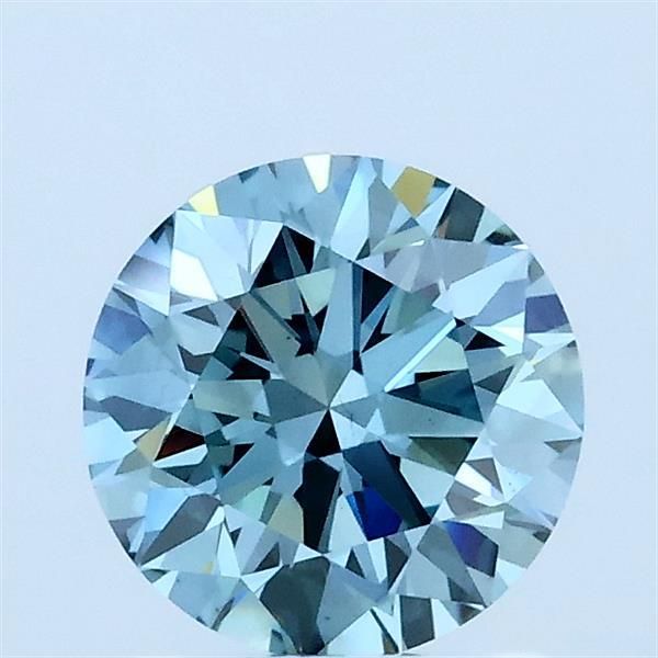 1.05 CT Fancy Vivid Greenish Blue ROUND
