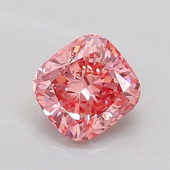 0.61 CT Fancy Vivid Pink CUSHION MODIFIED