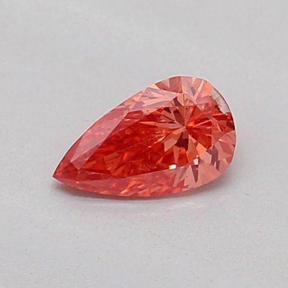 0.17 CT Fancy Vivid Orangey Pink PEAR