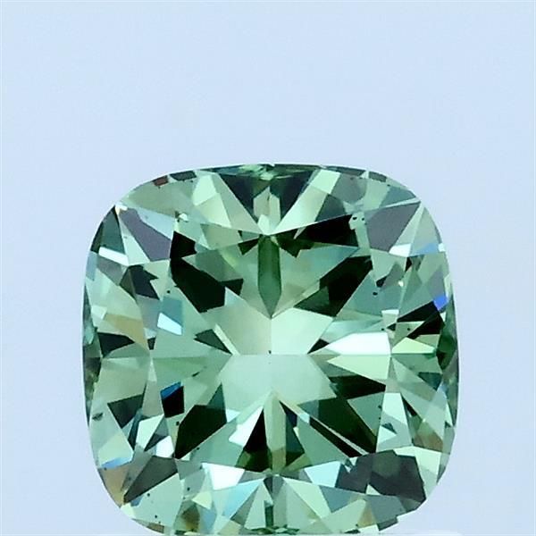 1.03 CT Fancy Vivid Green CUSHION MODIFIED