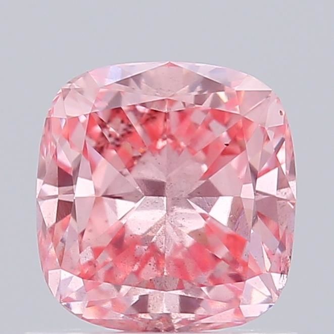 1.02 CT Fancy Vivid Pink CUSHION MODIFIED
