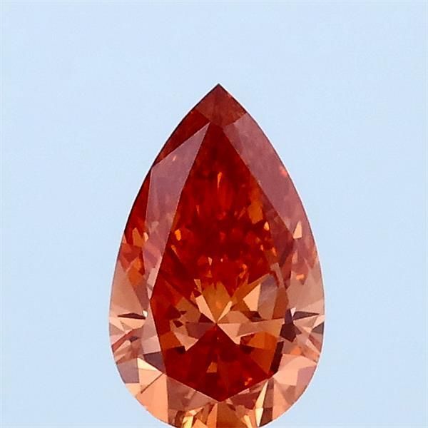 0.48 CT Fancy Vivid Pinkish Orange PEAR