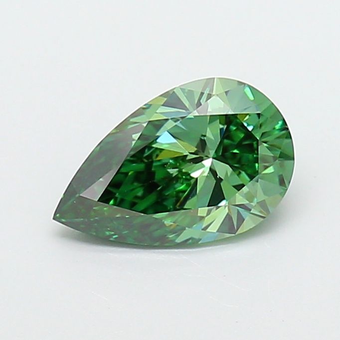 1.1 CT Fancy Vivid Green PEAR