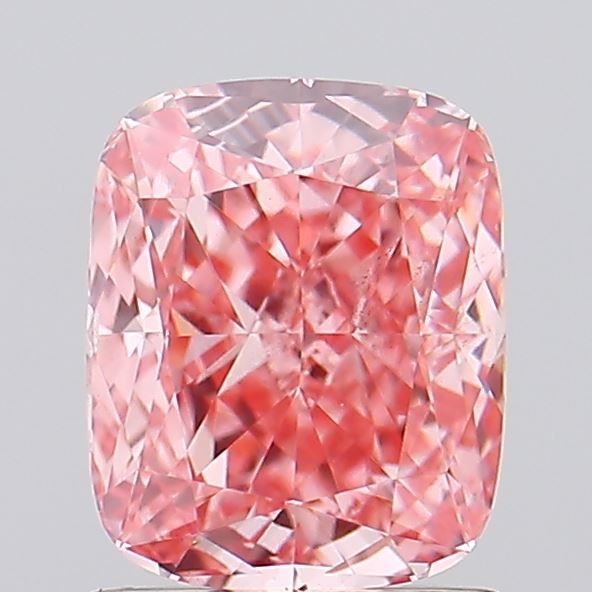 1.51 CT Fancy Vivid Pink CUSHION MODIFIED