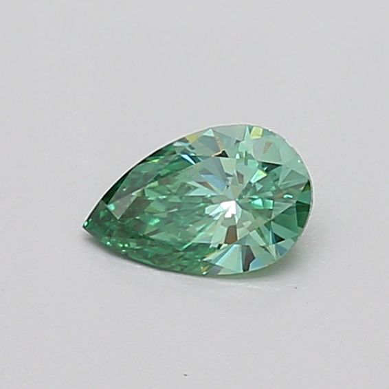 0.34 CT Fancy Vivid Green PEAR