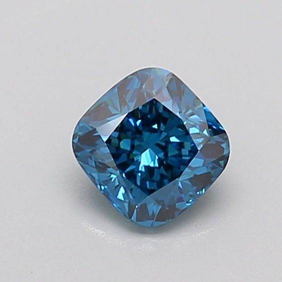 0.51 CT Fancy Vivid Blue CUSHION MODIFIED