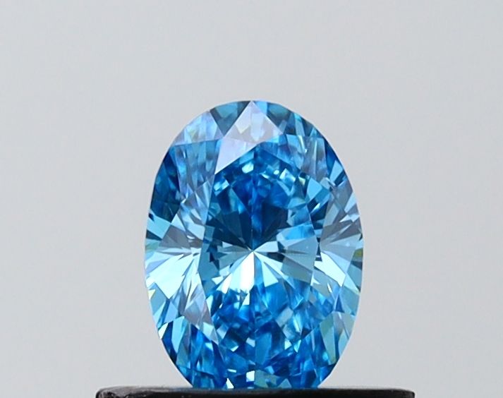 0.59 CT Fancy Vivid Blue OVAL
