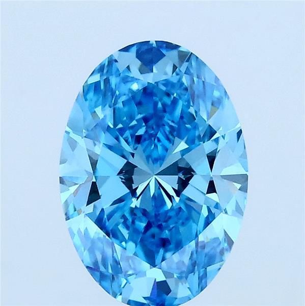 1.51 CT Fancy Vivid Blue OVAL