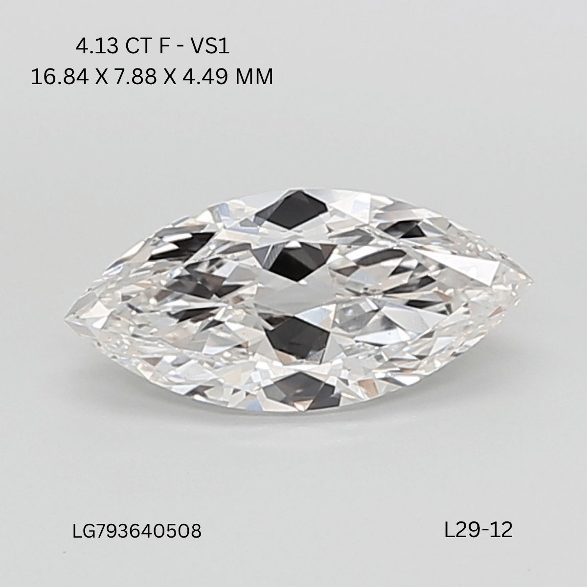 4.13 ct. marquise Lab Grown Diamond front image