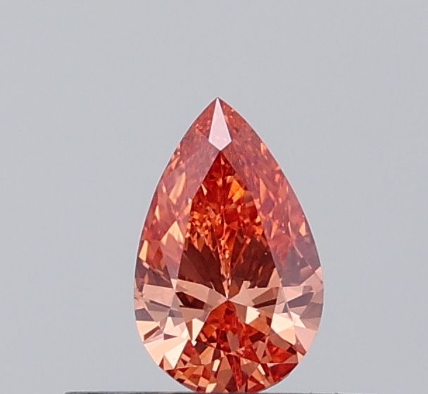 0.24 CT Fancy Vivid Brownish Orange PEAR