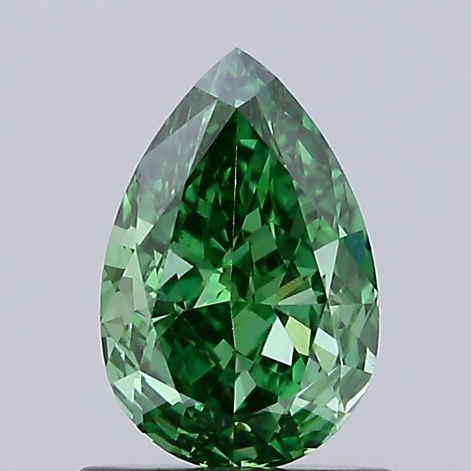 1.0 CT Fancy Vivid Green PEAR
