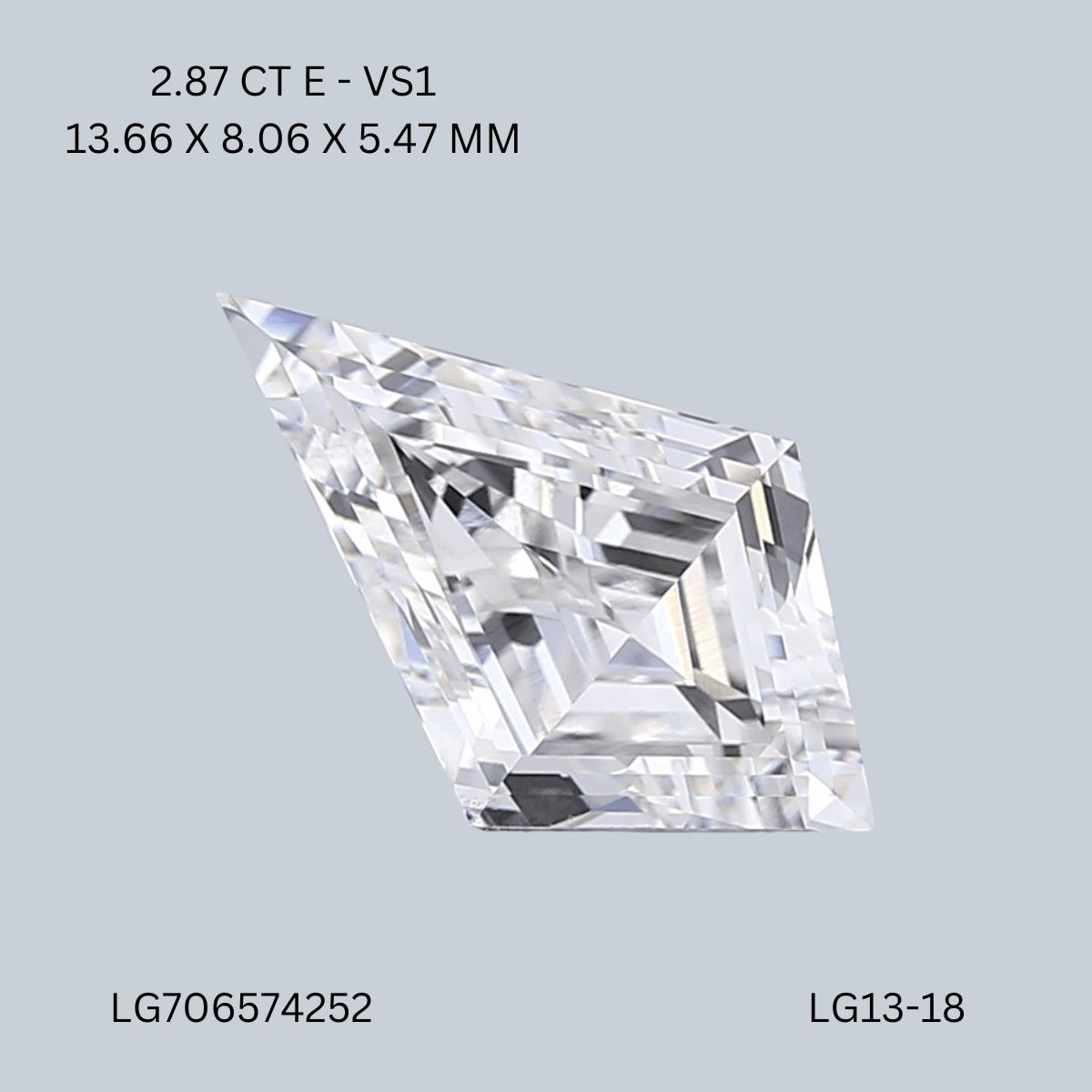 2.87 ct lab-grown Kite Diamond