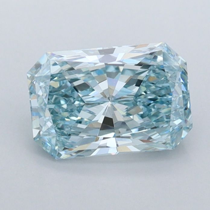 0.96 CT Fancy Vivid Greenish Blue RADIANT