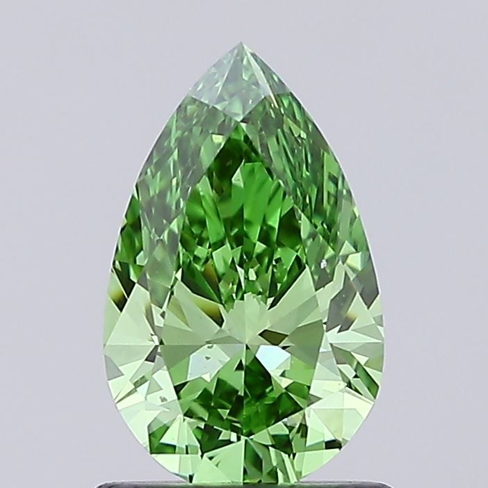 1.03 CT Fancy Vivid Green PEAR