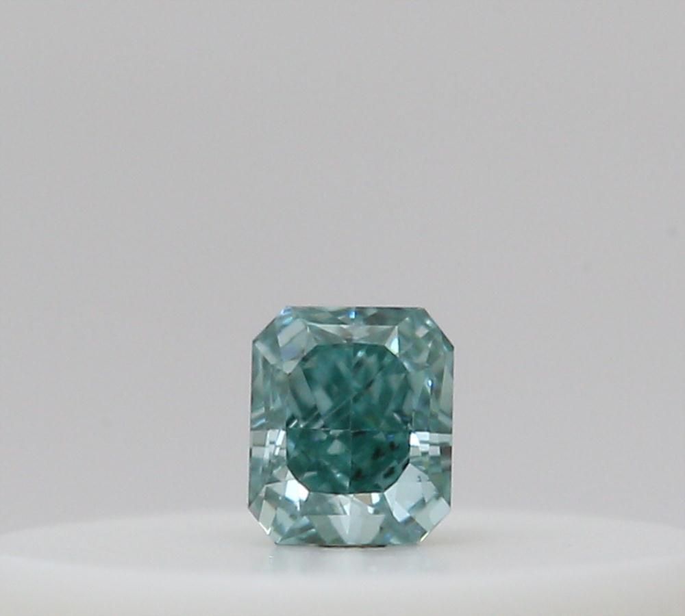Diament 0.03 ct Fancy Intense Blueish Green