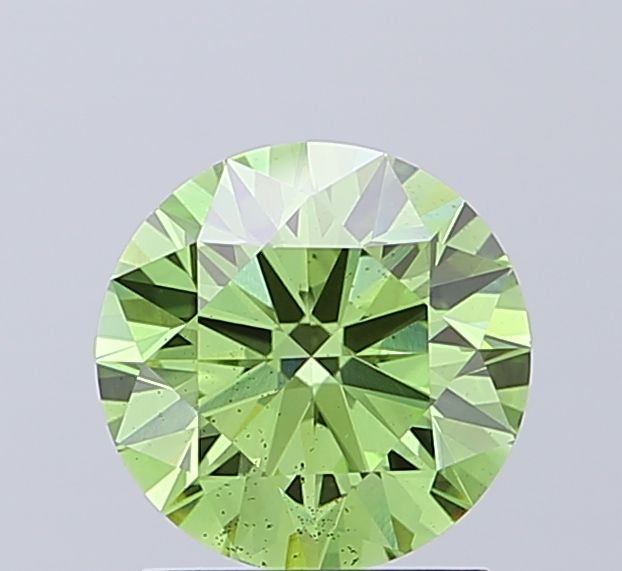 1.54 CT Fancy Vivid Green ROUND