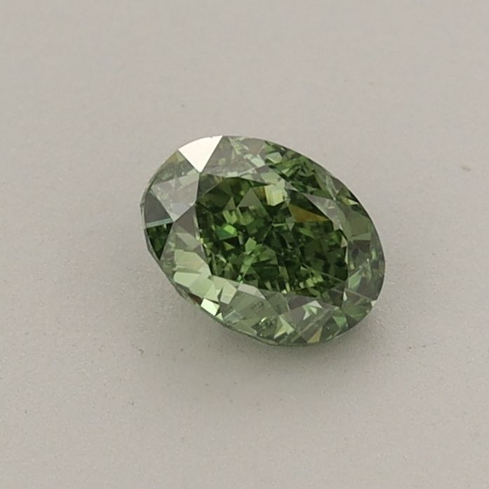 0.43 CT Fancy Vivid Green OVAL