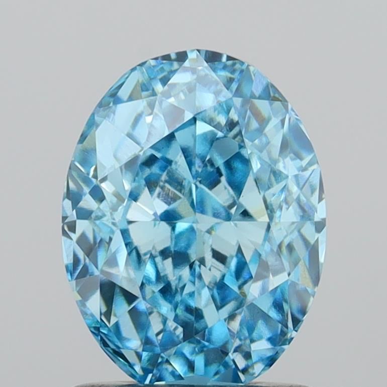 1.51 CT Fancy Vivid Blue OVAL