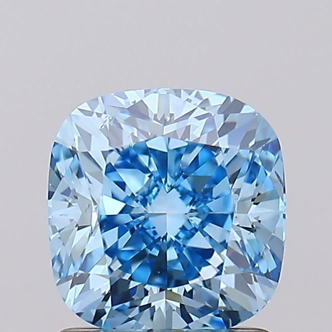 1.51 CT Fancy Vivid Blue CUSHION MODIFIED