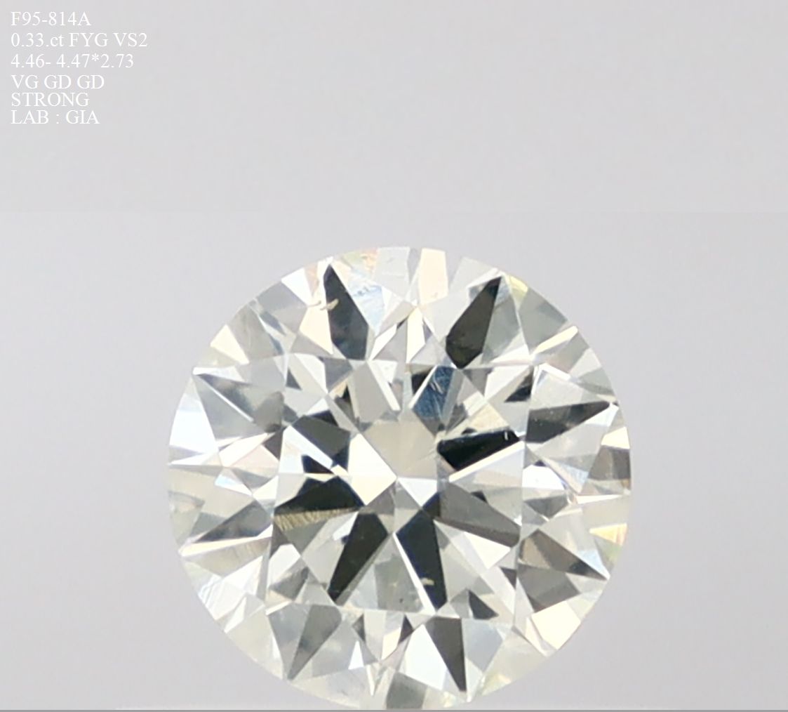 Diament 0.33 ct Faint Yellow Green/VS2