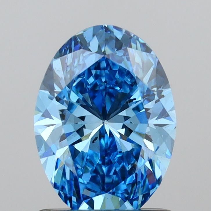 1.02 CT Fancy Vivid Blue OVAL