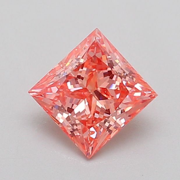 0.89 CT Fancy Vivid Orangey Pink PRINCESS